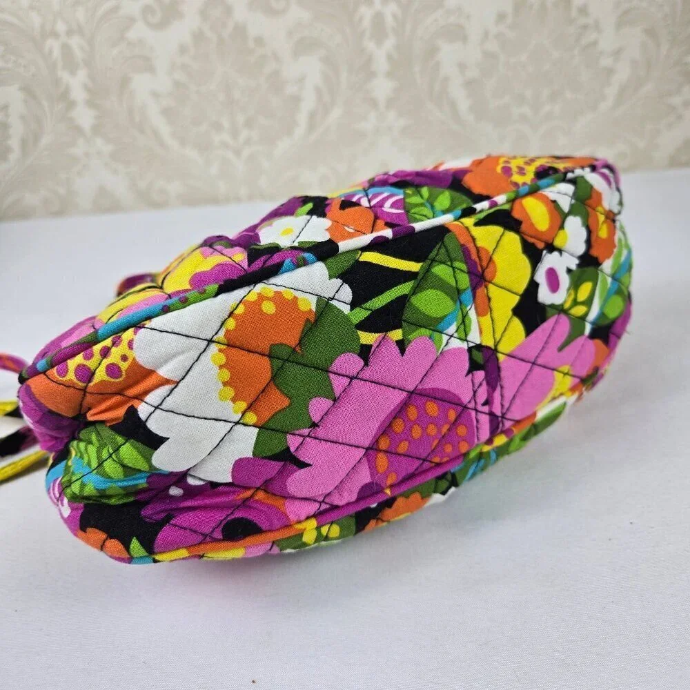 Vera Bradley Frannie Crossbody Bag In Va Va Blooms Pattern Adjustable Strap